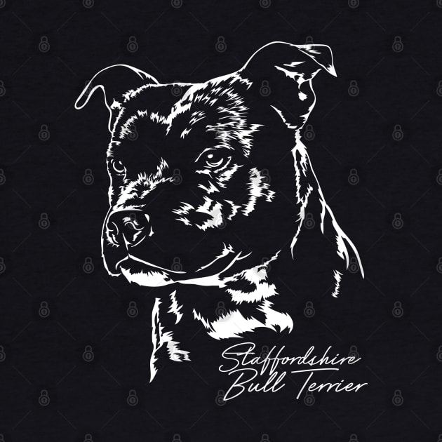 Staffordshire Bull Terrier dog portrait by wilsigns